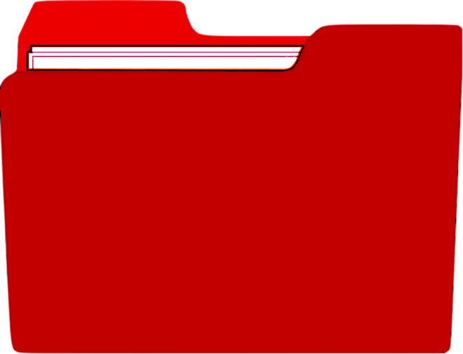 Clipart of a red folder.